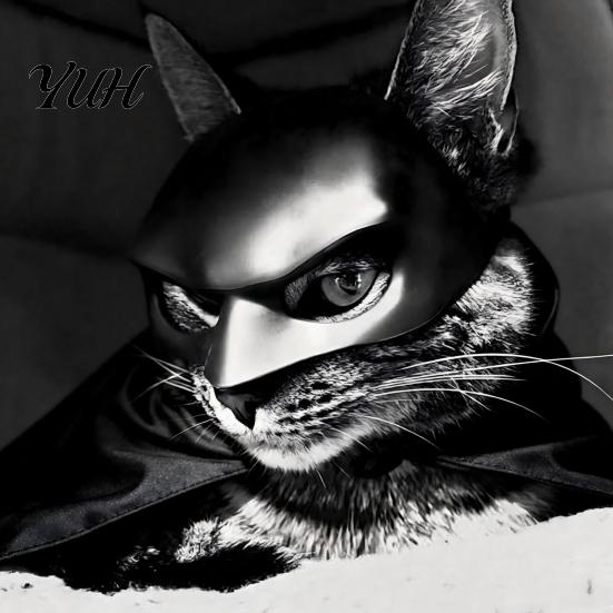 Halloween Katze Fledermaus Kostüm Schwarze Maske Und Umhang Kostüm, Lustige Haustierflügel für Katzen Outfits, Niedliches Welpen Verkleidungszubehör Cosplay, Party, Fotoshootings