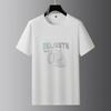 Dibenze Men's Plus Size Loose Fit Round Neck Short Sleeve T-Shirt