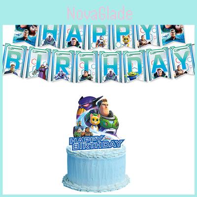 Buzz Lightyear Toy Story Birthday Party Decoration Set With Balloons Banner And Cake Toppers