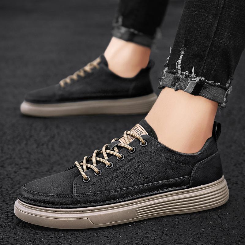 2026 New Casual Shoes for Men Shoes Design Sneakers Male Comfortable Cow Leather All-match Comfortable Skate Shoes Man