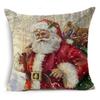 Santa Claus Linen Pillowcase Festive Decoration Cushion Pillowcase