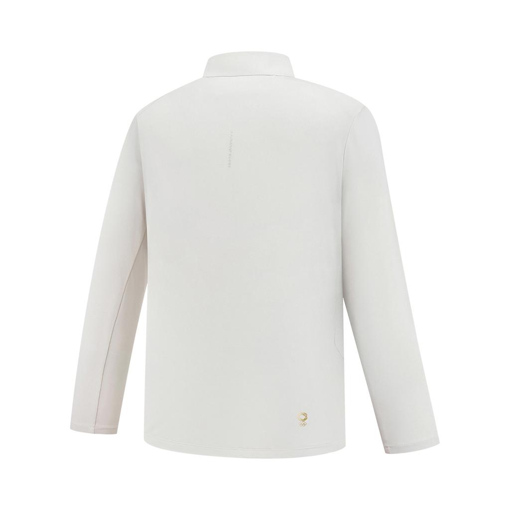 Li-Ning Solid Color Soft Versatile Simple Long Sleeve T-Shirt Men tops ATLW145-4
