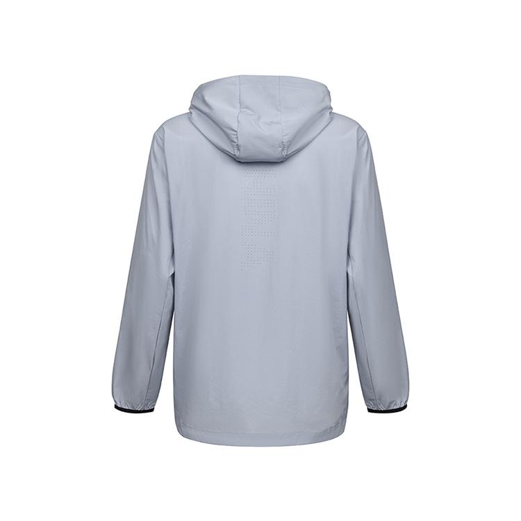 Li Ning National Team Series Waterproof Breathable Sweat-Wicking Sports Windbreaker Men outerwear Dove-Gray AFDU317-2