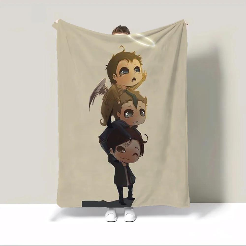 Supernatural Join the Hunt Camping Blanket King Size Fluffy Plaid Fluffy Soft Blankets & Throws Warm Winter Blankets for Sofa