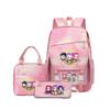 School Season Printed Student Schoolbag Backpack Shoulder Pencil Bag Three-Piece Set