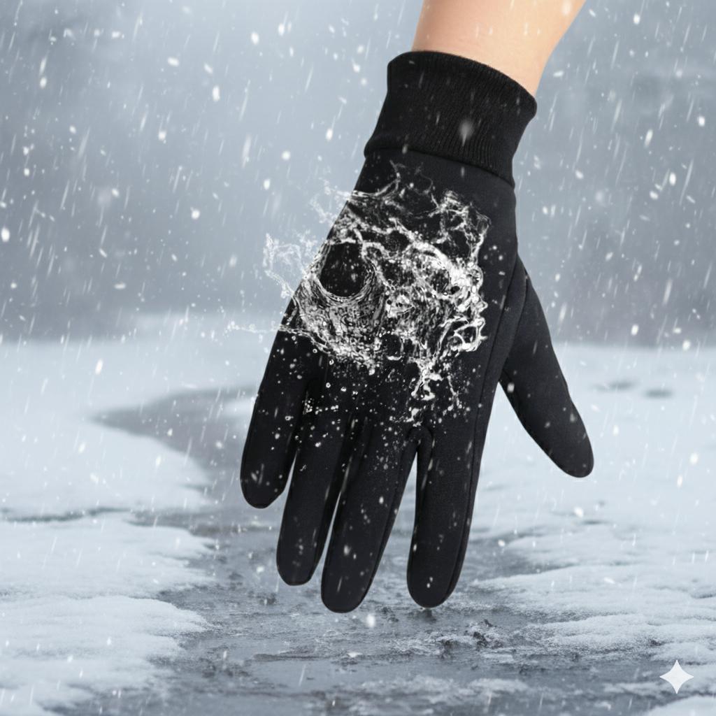 Bisiklet Eldivenleri Su Geçirmez Termal Kayak Kürk Manşetli Bisiklet Yelken Sürüş Çalışma Koşu Eldiveni