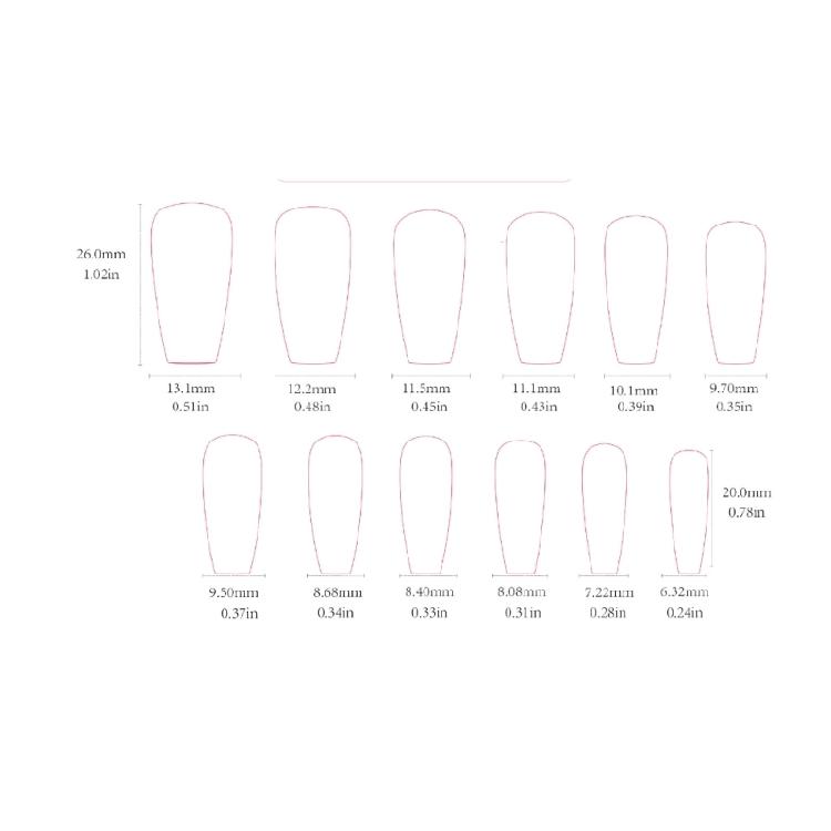 24 Pezzi Unghia Adesiva Albero di Cocco Unghia Artificiale Degradé Unghia Finta Lunga Unghia Press On Lucida per Donna Ragazze