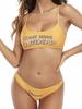 Womens Bikinis Sexy Lingerie Set Swimsuit Letter Mini Camisole Bra Tops & Briefs Underwear Woman Anime Cosplay Costume