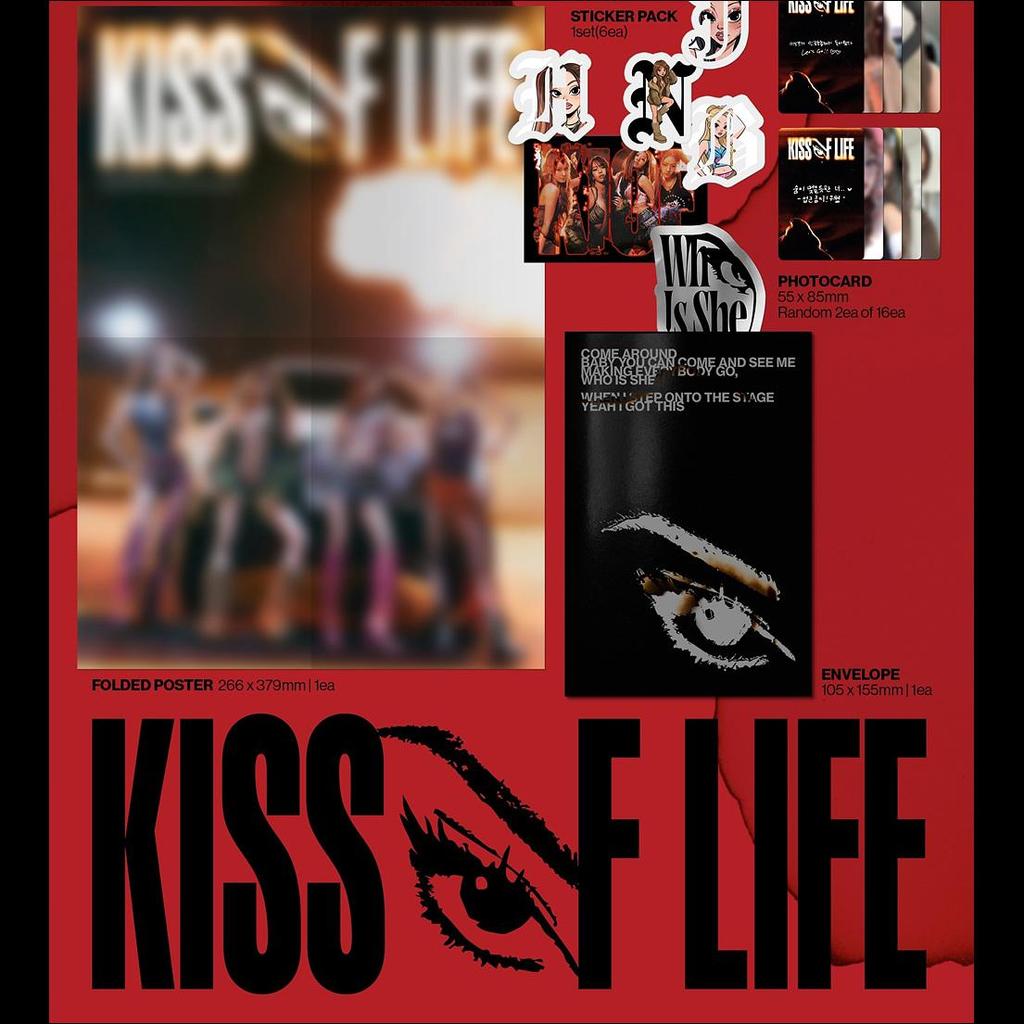 [Pre-order] KISS OF LIFE [Who is she] 2e Single Album (Ontzagwekkende versie.) + Gratis geschenk