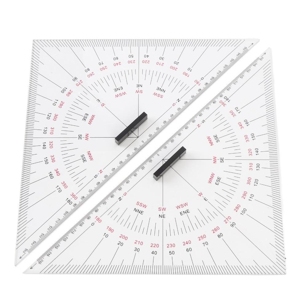 2pcs 300mm Length Chart Drawing Triangle Ruler Boat Architectural Stationery  Architectural Use