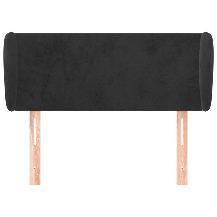 Exclusive House - Headboard with Ears Black 93x23x78/88 Cm Velvet