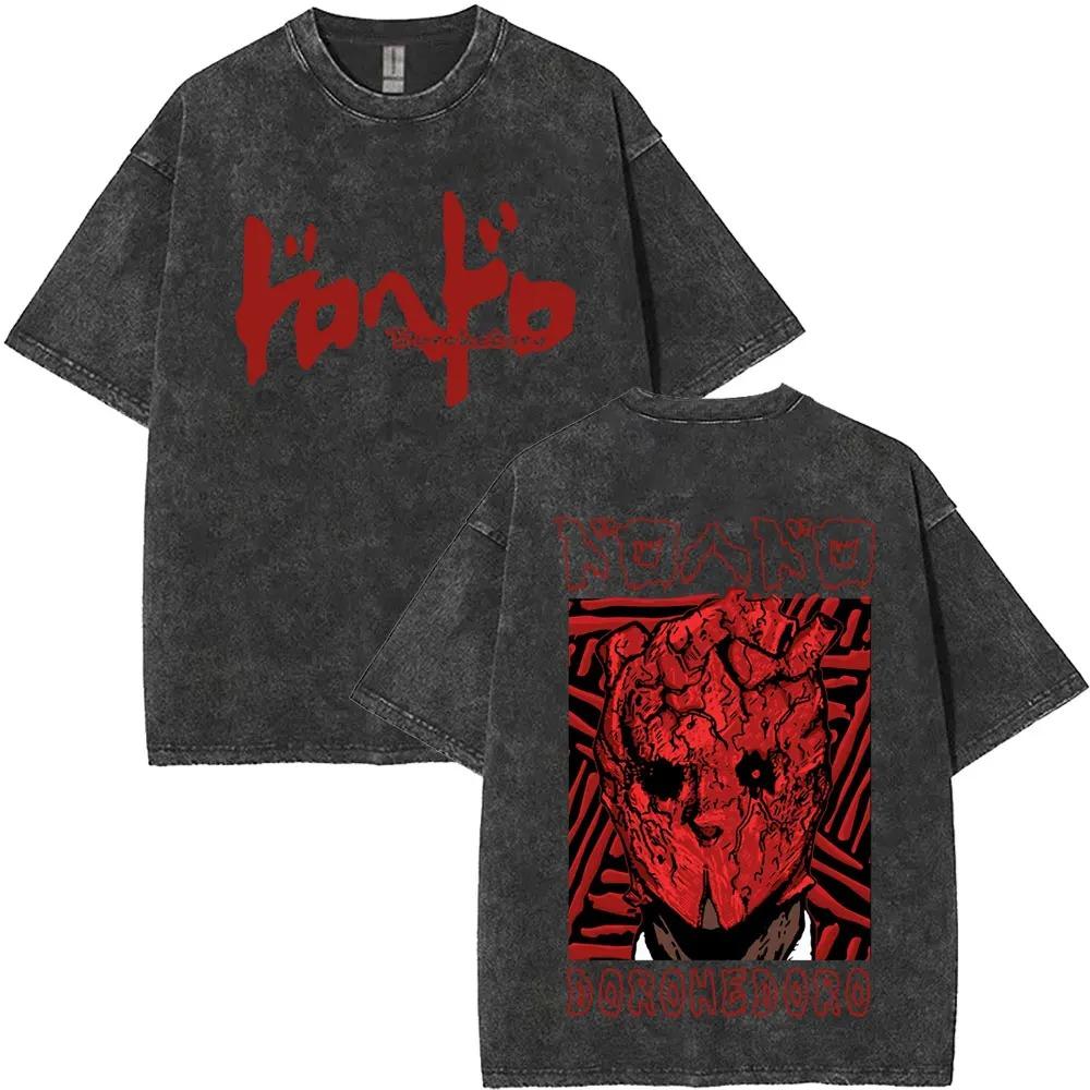 T-shirt a maniche corte Unisex Donna T-shirt per Abbigliamento Uomo Lavata Vintage Anime Dorohedoro En Noi Nikaido KaiGrafica Unisex