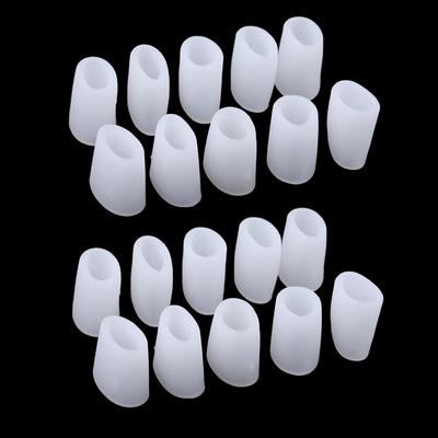 20PCS Silic Toe Separators Tube Finger Protectors Compression Cushion