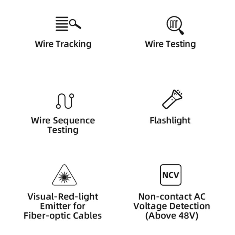 High Accuracy Cable Tester Versatile Line Tester Tracing Device for Ethernet Lines Efficiently Locate & Test Connections