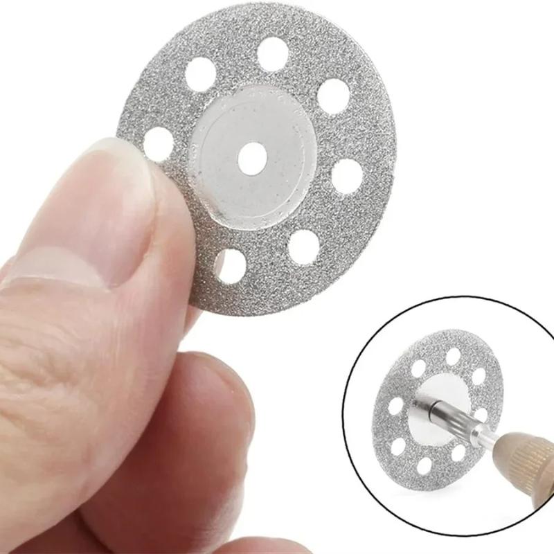 12pcs 22mm Diamond Cutting Disc 3mm Grinding Wheel Mandrel for Metal Cutting Rotary Tool Electric Grinder Parts
