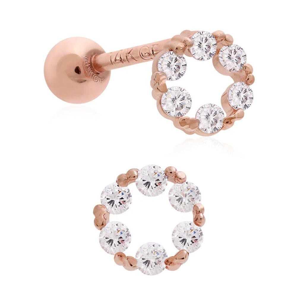 [1+1] 14K Gold Filled Pin One-Bleu Piercing (Single Sold)