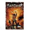 Manowar Kovový plechový znak Heavy Metal Man Cave Umění Vintage Styl Dekorace
