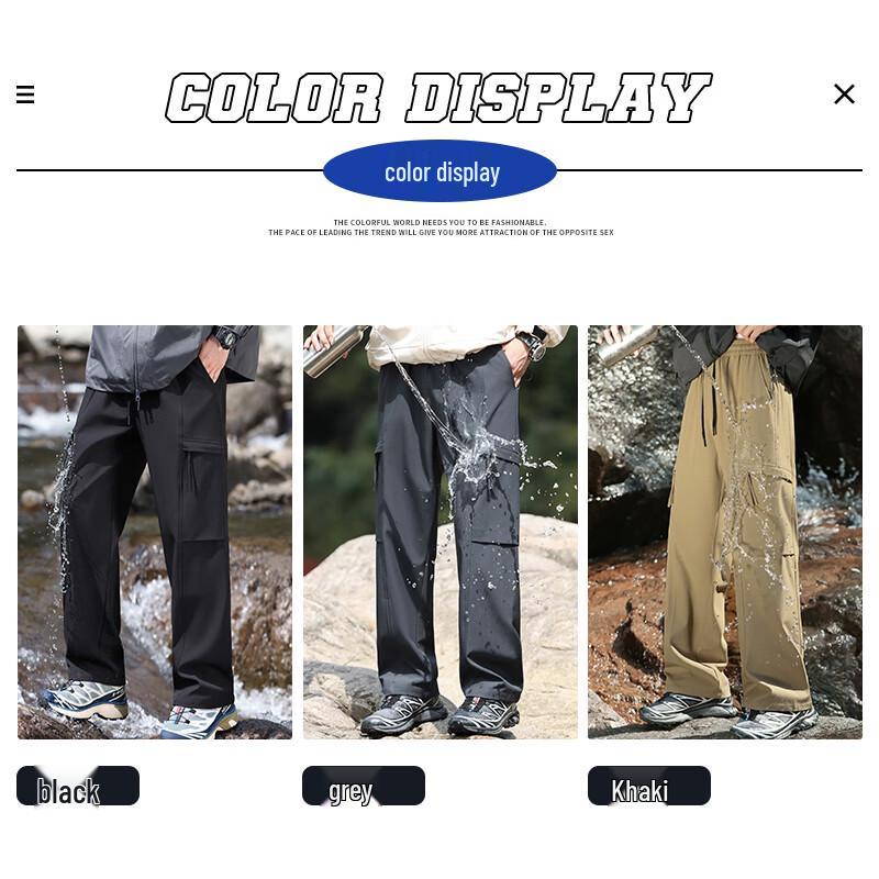 EASTERN CAMEL Men's Casual Straight-Leg Work Pants