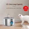 Smart Pet Water Fountain 3.2L, 304 Stainless Steel, for Cats & Dogs