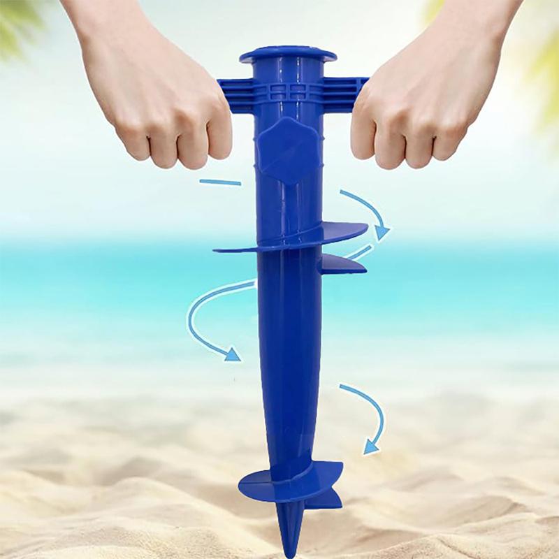 5PC Umbrella Base Adjustable Plastic Sun Beach Patio Sand Ground Fixing Tools Anchor Stand Spike Auger Keep Holder Garden Access
