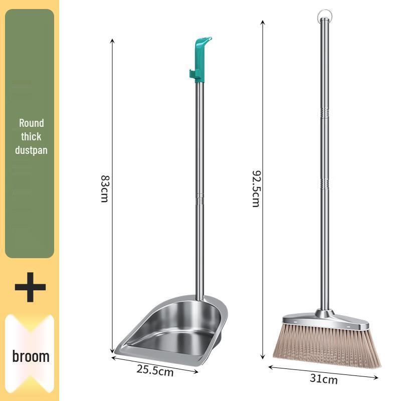 Stainless Steel Broom and Dustpan Set