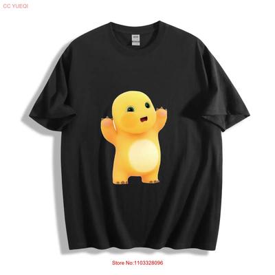 Cheerful NaiLong Cartoon T Shirt Cute Pose  Vintage Washed Slightly Casual Versatile Top For Everyday Wear Soft Homme Fashion