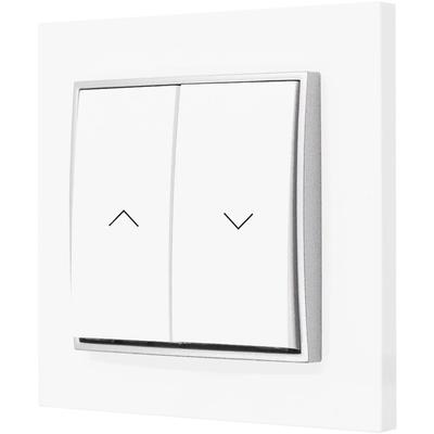 Roller Blind Switch with Frame Karlik Mini, White/silver