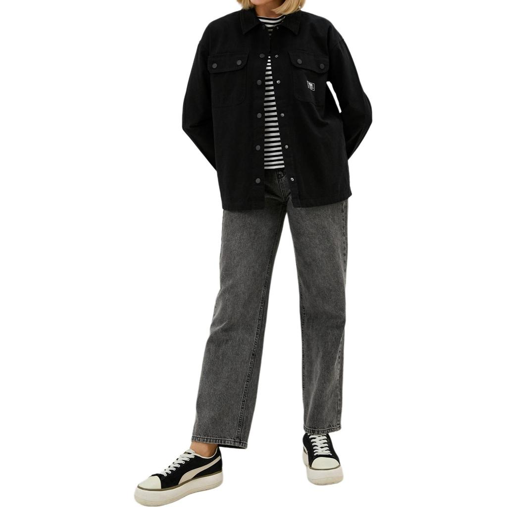 Vans Jackets Women's Black Lapel Moderate Workwear VN0A5LLCBLK