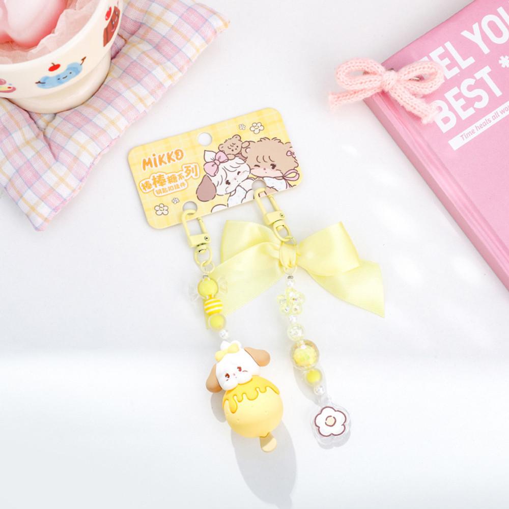 Genuine Cartoon Mikko Lollipop Beaded Keychain Bag Pendant Car Ornaments Gift