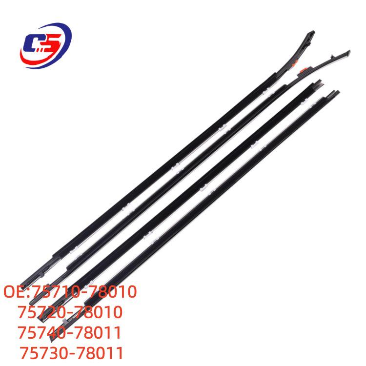 Compatible Weatherstrip for Toyota '21 Model Car Door Windows (75710-78010) - Automotive Sound Insulation Seal.