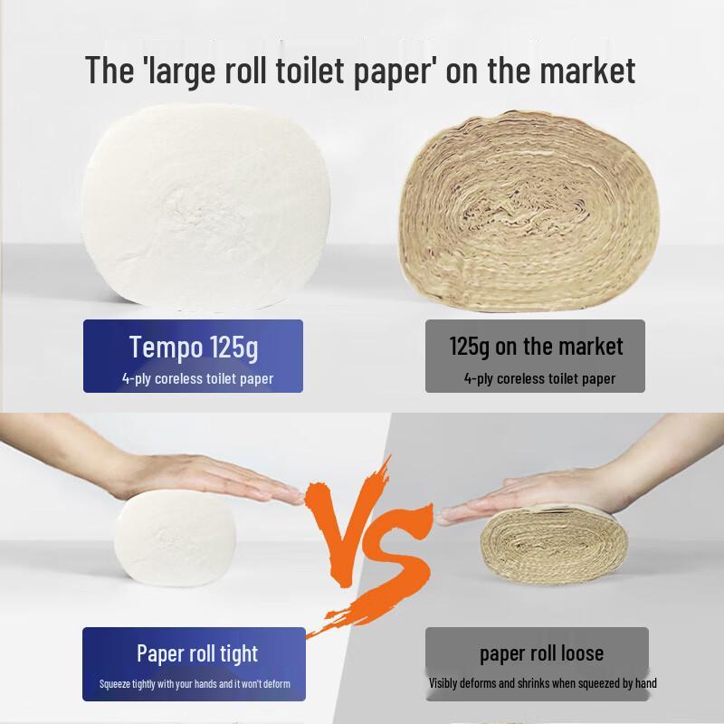 Jierou BlackFace 4-Ply Coreless Toilet Paper