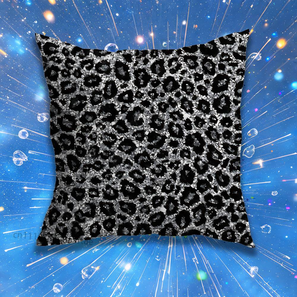 For Leopard print Pillow Case For Home Bedroom Car Office Decoration Living Room Sofa Cushion Cover Suitable