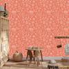 Wallpaper School Supplies Coral and Peach for Living Room and Bedroom 50x1000
