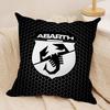 AAbarth Scorpion Logo Cushion Cover Silky Short Plush Invisible Zipper Dustproof Sofa Pillow Case For Home Decor