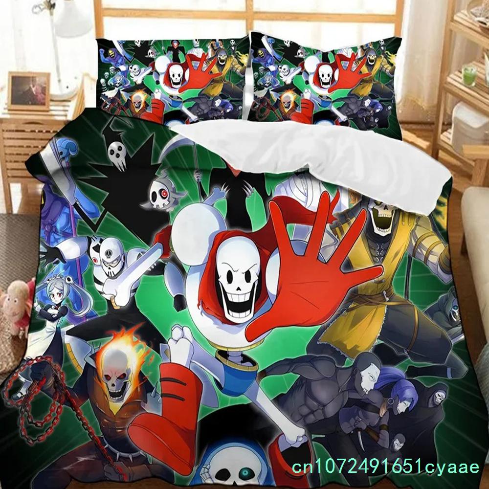 Game Undertale Sans  3D Printed Duvet Case Pillowcase Bedding Set Twin Full Queen King Size For Kids Bedroom