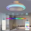 50CM Ceiling Fan With Led Light Remote Control Smart Bluetooth Speaker Ceiling Lamp Chandelier RGB Starlight For Home Room Decor