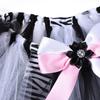 4Pcs Zebra Costume Set Zebra Ears Headband Tail Tutu Skirt Bowtie for Kid Halloween Christmas Animal Cosplay Accessories