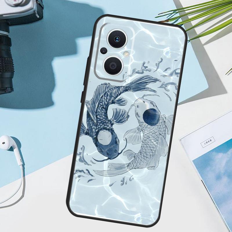 Yin Yang Koi Case For OPPO Reno 13F 13 12 11 F 8T 7 8 10 Pro OPPO Find X8 X6 Pro X3 X5 Lite Cover Funda