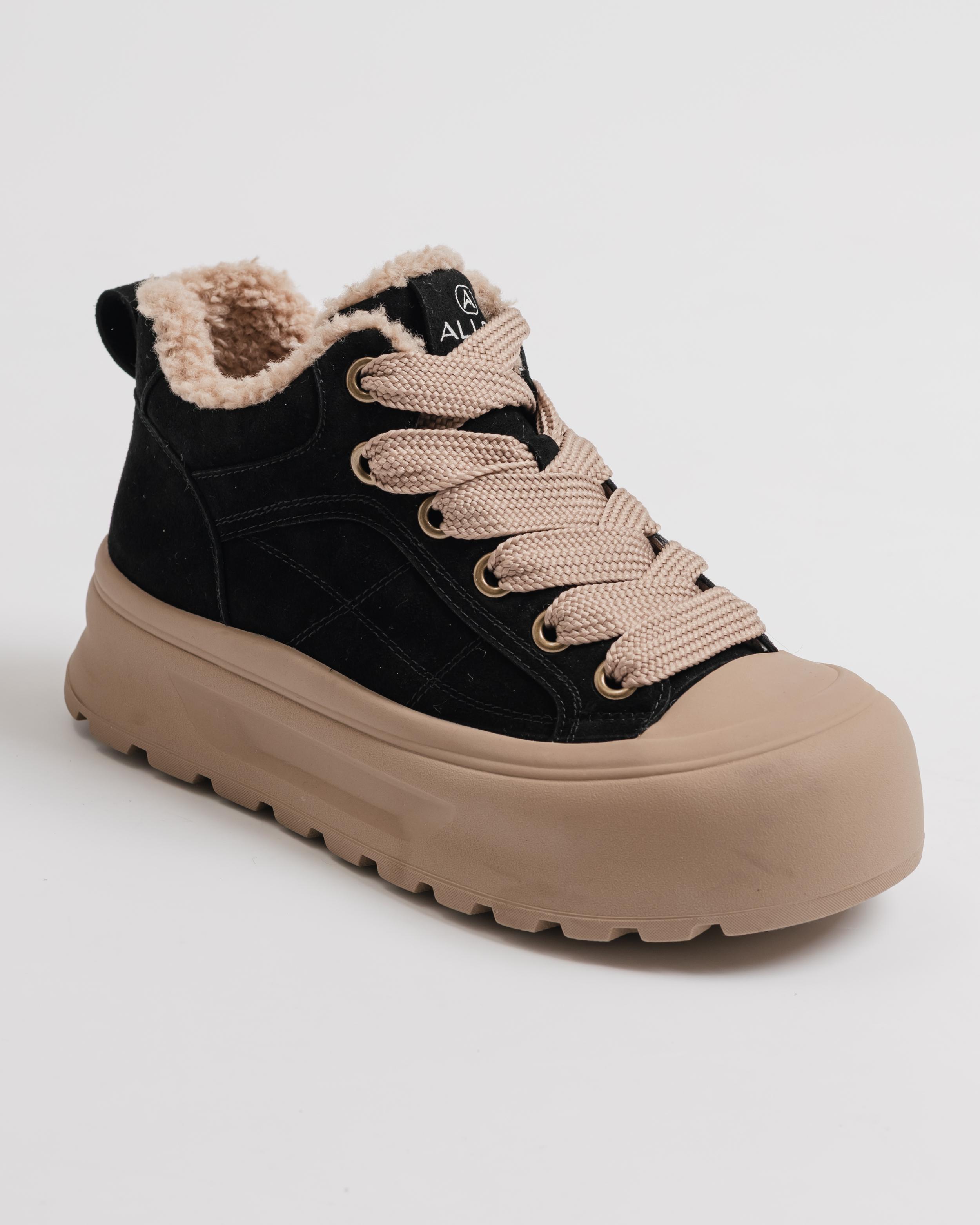 

Platform boots short Allsy 20254 36 black suede bike чорний