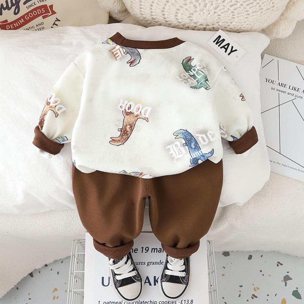 Dětská ležérní souprava s dlouhým rukávem, pohodlné každodenní oblečení