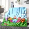 1Pc Bugs Garden Blanket For Couch Bed Plush Cozy Fuzzy Blanket Super Soft Warm Blankets For Fall And Winter 09187