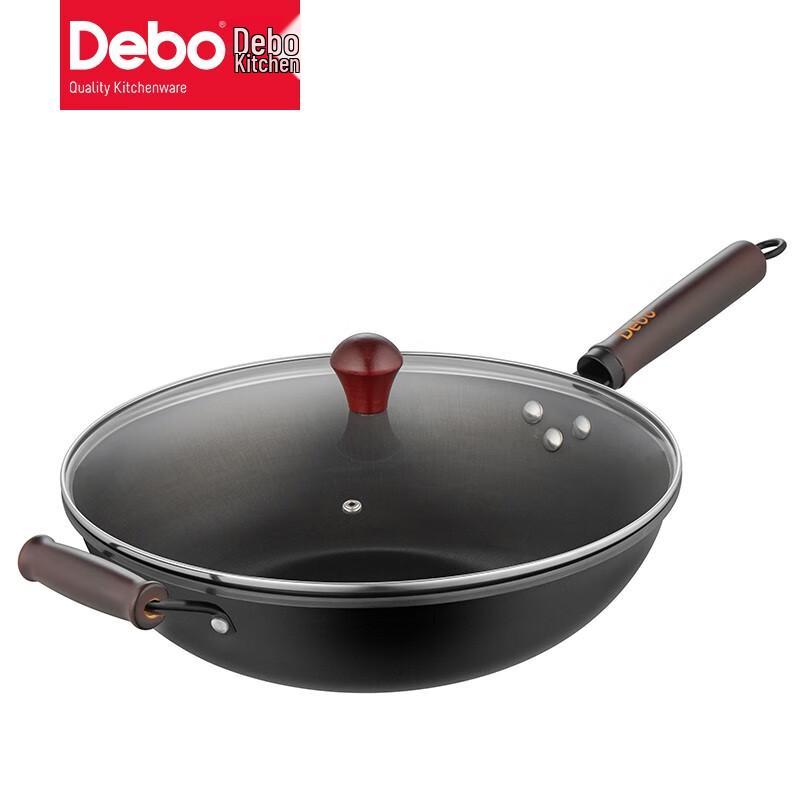 Debo 34cm Non-Coated Wrought Iron Wok
