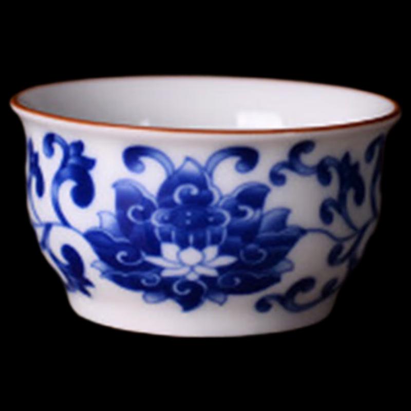 ZISIZ Blue and White Porcelain Teacup Set (3-Pack)