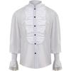 2021 European & American Men's Solid Color Steampunk Retro Stand Collar Coat