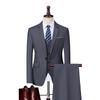 Men's Slim Fit Three-Piece Business Suit for Formal and Photography Events