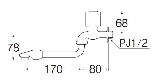 SANEI (Sanei) [Insulated Rotating Faucet] Nominal 13 JA13D-13