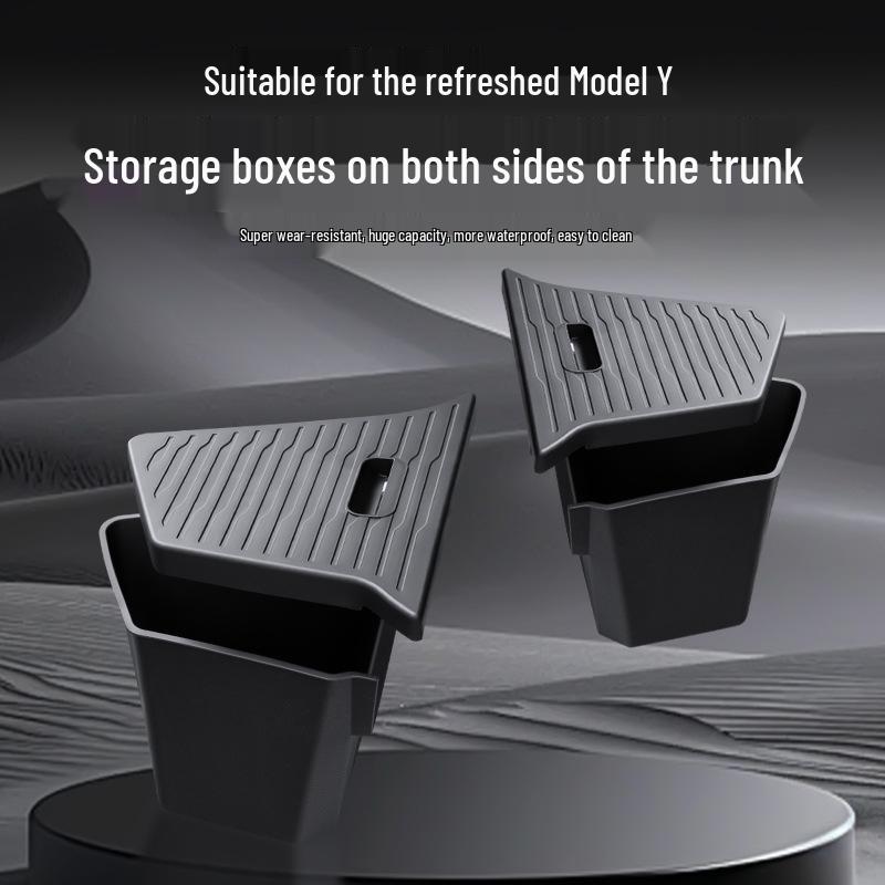 Tesla Model Y Refresh Trunk Storage Box: TPE Side Pocket