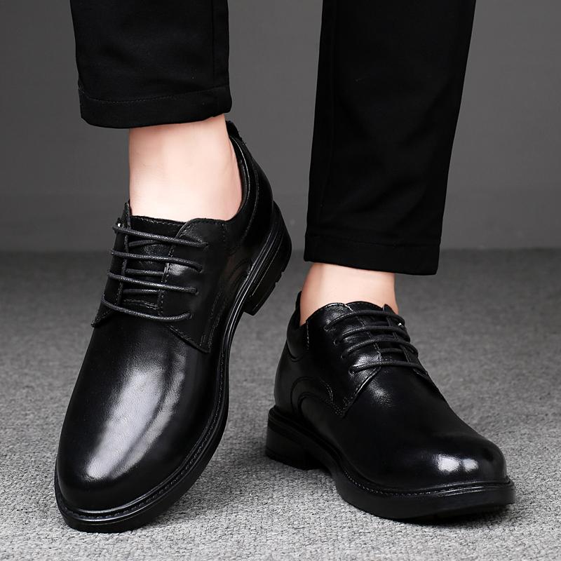 Versatile Men's Walking Shoes Fashion Brand Man Oxford Shoes Lace Up Formal Dress Footwear 2024 New Men Genuine Leather Shoes