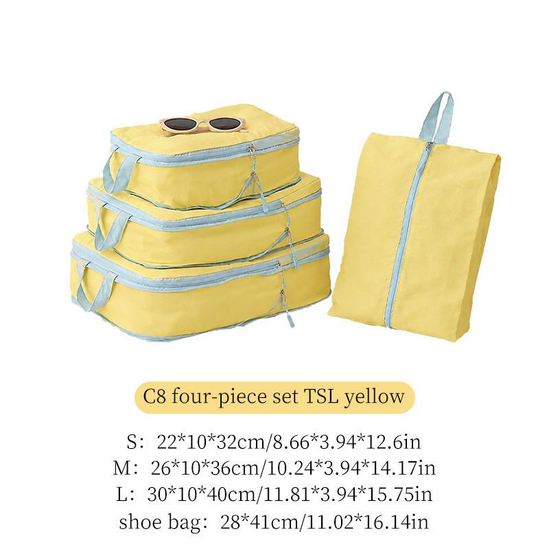 Travel Organizer Set With Waterproof Compression Bags For Luggage Packing Efficiency