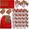 The Polar Santa Sleigh Bell Gift Reindeer Bell Christmas Believe Bell Ornaments Bulk Xmas Party Gifts Favors Red Velvet Bag
